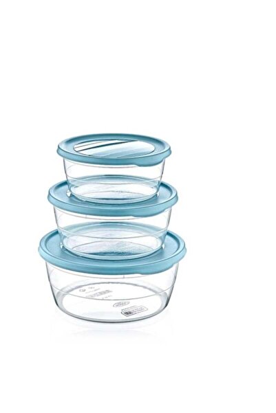 HOBBY LİFE Trend 3-Piece Round Storage Container (0.3 Lt-0.7-1.1 Lt) 1019