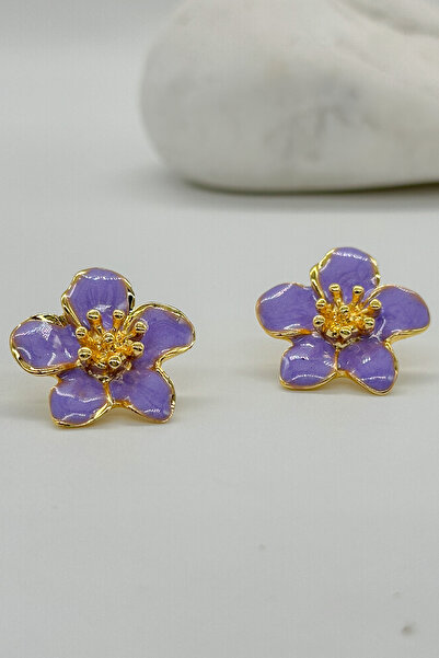 PSGT Tatlı Kadın Kiraz Çiçeği Çiçek Emaye Broş Küpe | Bijoux Yüksek Kaliteli Mineli Saplama