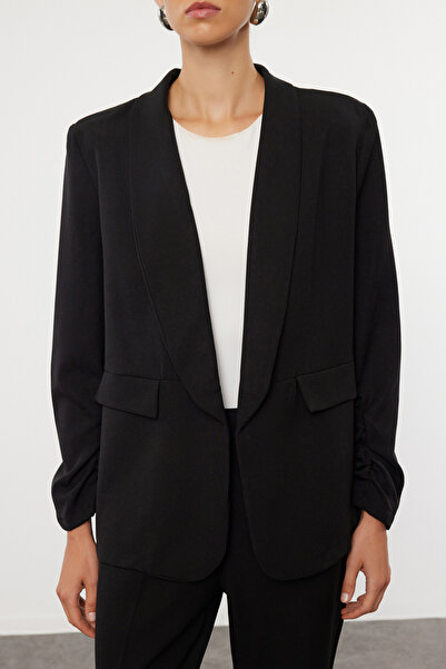 Trendyol Collection Black Woven Pants-Blazer Jacket Suit Twoaw25Au00116
