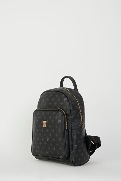 Pierre Cardin Schwarzer Monogramm-Damenrucksack 05PO22Y1553