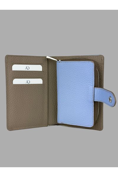 Ahıska Deri Дамски кожен портфейл Ahiska с отделение за монети, цветен, 60042
