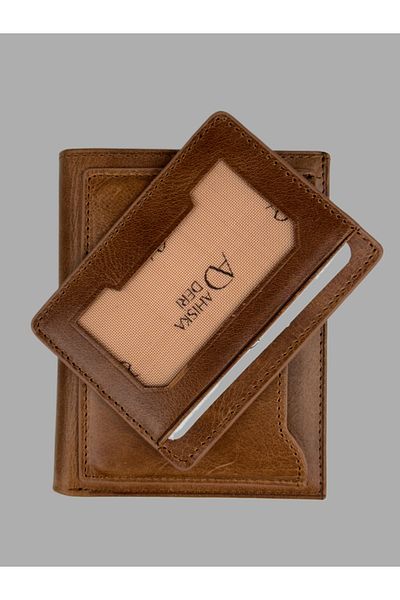 Ahıska Deri Ahıska Crazy Leather Ανδρικό Πορτοφόλι Κάρτας 1726
