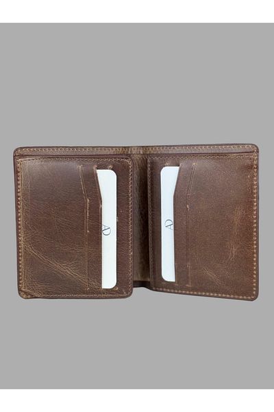 Ahıska Deri Мъжки портфейл с джоб за карти Ahıska Crazy Leather 604