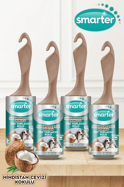 SMARTER Lint Collector Roller 4 Pieces Coconut