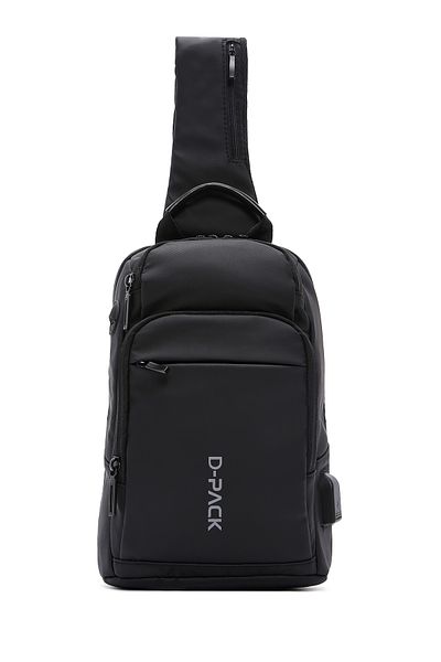 Derimod Men's Black Technological Crossbody Bag - D-pack 23sbd30006f