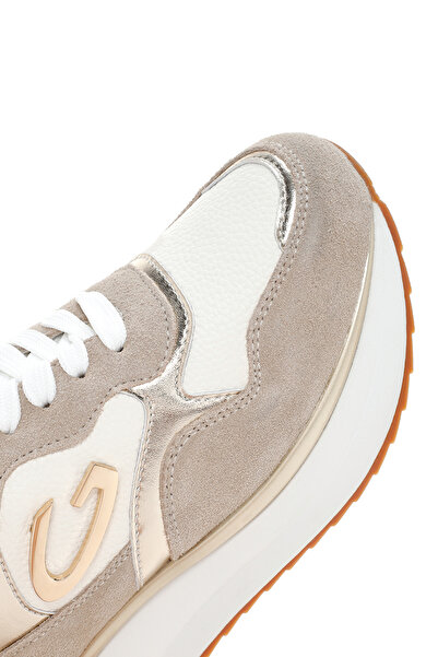 Derimod Alberto Guardiani Louise Beige Δερμάτινο Sneaker - Χοντρή σόλα, G03g100009
