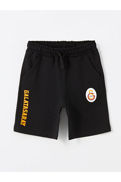 LC Waikiki LCW Beli Lastikli Galatasaray Baskılı Erkek Çocuk Şort