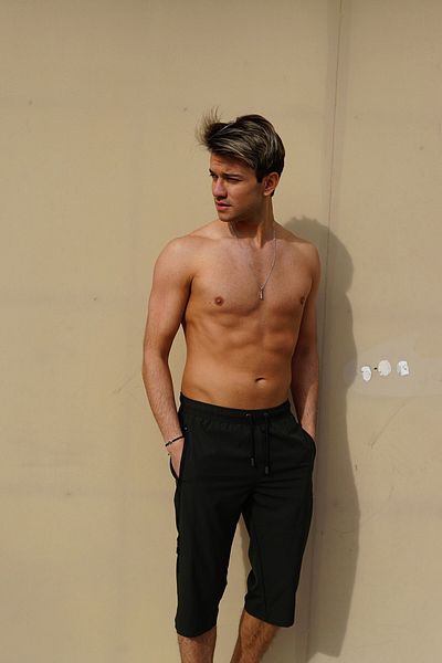 C&City Große Lycra-Badeshorts für Herren C1941 Khaki