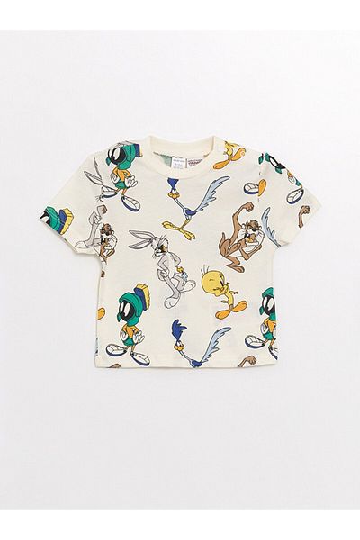 LC Waikiki Bugs Bunny Printed Baby Boy Set - Crew Neck T-Shirt and Shorts 2 Pieces