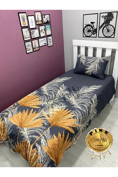 Çetinhome 4 Seasons Single Sunbed Quilted Pique Set