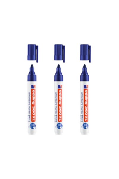 Edding 360 3 Adet Beyaz Tahta Kalemi Mavi