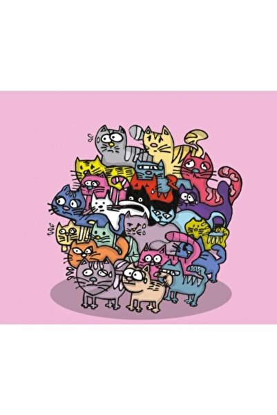 PAKLON مجلد القطط الوردية ذو الحلقتين