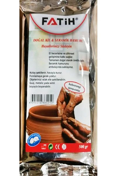 Fatih 500 g Brown Natural Clay and Ceramic Dough
