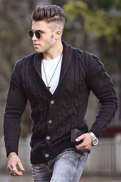 Madmext Schwarze Strickjacke 9053