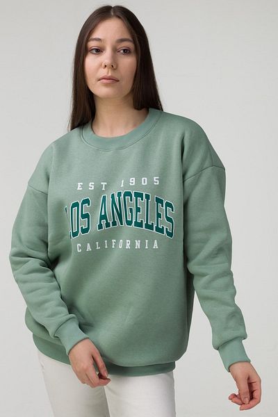 MODAGEN Φούτερ με λαιμόκοψη Unisex Mint Green Los Angeles