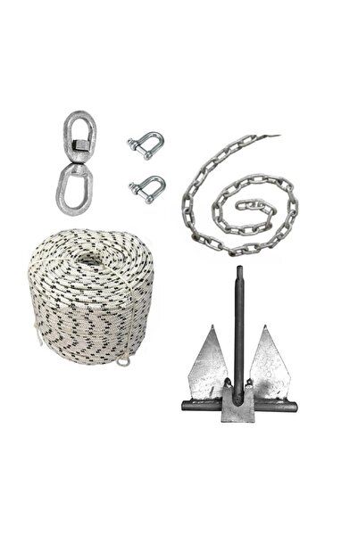 Deniz Marin Tekne Çapa Seti. 6kg. Tekne Ve Bot Çapası. Kombine Hazır Set