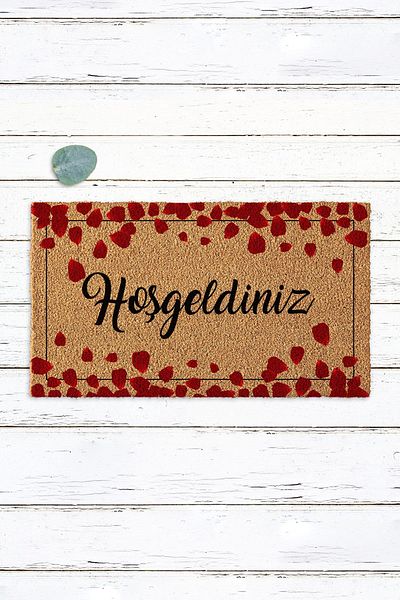 Paspas Yap Rose Leaf Design Welcome Door Mat Koko Door Mat Outside Door Mat Bristle Mat