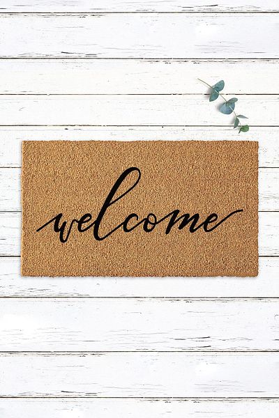 Paspas Yap Handwritten Welcome Door Mat Exterior Door Front Mat Koko Mat Bristle Mat Home Apartment