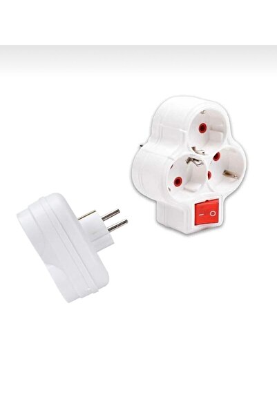 YDGR 3 Lü Anahtarlı Topraklı Fiş Grup Priz Çoğaltıcı Yonca