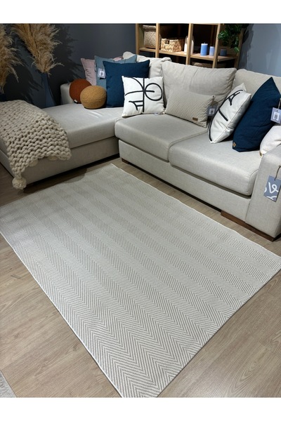 MaVaux Jüt Sisal Şönil Kaymaz Dokuma Taban Tozsuz Kilim Halı
