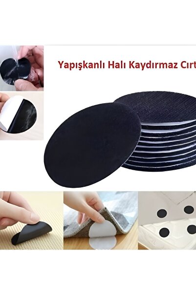 QesQin 10 Adet Halı Kilim Koltuk Örtüsü Kaydırmaz Sabitleyici Cırt Yıkanabili...