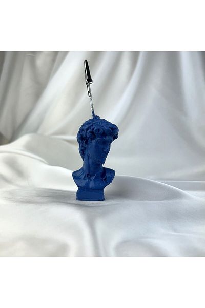 Melouro Gray Blue David Sculpture Note Holder, Photo Holder