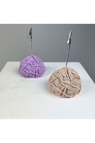 Melouro Ball Tuber Note Holder Set of 2 ( Cream - Lilac )