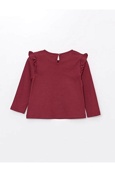 LC Waikiki LCW Baby - Crew nyakú nyomtatott hosszú ujjú kislány pulóverek 2db-os készlet