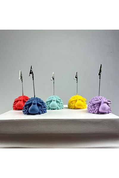 Melouro Lamb Note Holder Set of 5 (coral-gray Blue-lilac-mint - Yellow)