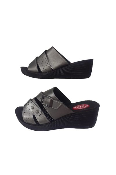 POLEX Γυναικείες παντόφλες Orthopedic Sole Platinum - Daily Stylish Buckle Narrow Fit plexx75-66