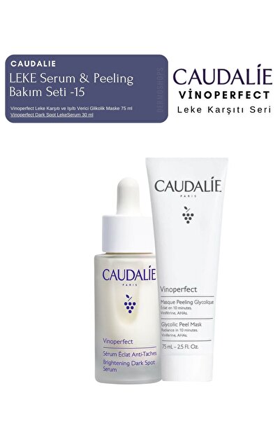Caudalie Vinoperfect Leke Bakım Seti -15 | Serum & Peeling Orijinal Boy