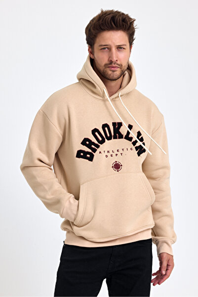 Tarz Cool Чоловічий капюшонний м'який світшот Regular Fit - з принтом