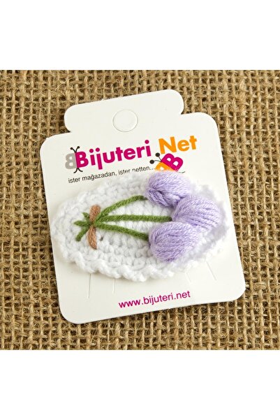 Bijuteri Net Cataramă împletită cu broderie de lalele, realizată manual