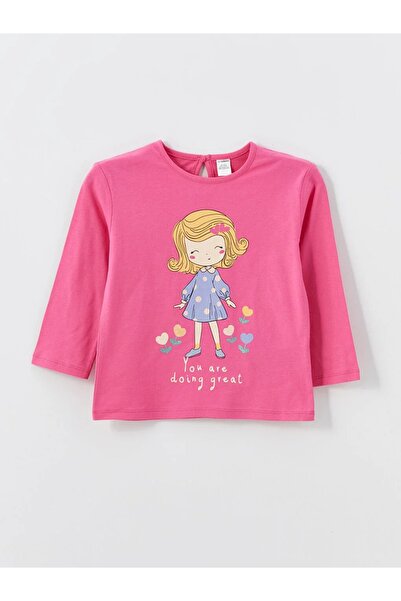 LC Waikiki LCW Baby - Crew nyakú nyomtatott hosszú ujjú kislány pulóverek 2db-os készlet