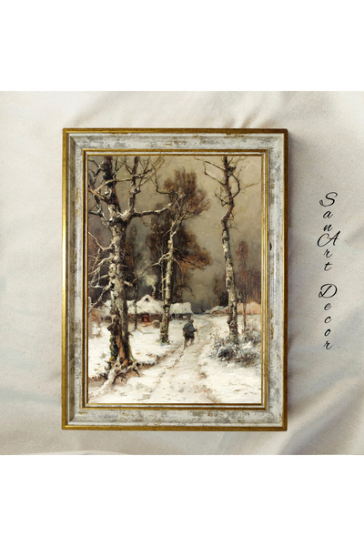 Sanart Pictură vintage cu cadru, pictură în ulei, pictură înrămată, decor art...