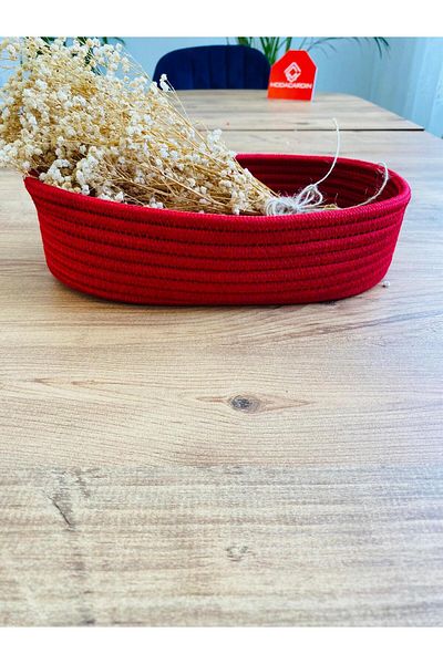 ModaCardin 30X20X10 Wicker and Jute Bread Basket - Children's Room and Cabinet Storage Basket