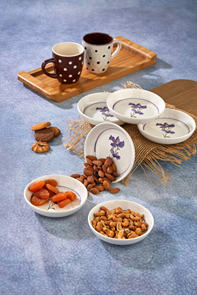 EMBazaar Round 6 Pieces Ceramic Sauce Bowl, Jam Bowl, Treat Bowl, Snack Bowl, Presentation Bowl