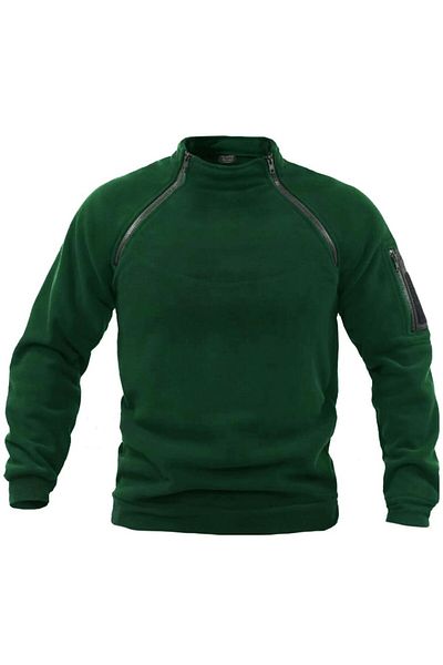 GENIUS STORE Men's Polar Kombat - Half Zippered Outdoor Tactical Fleece