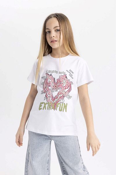 The Champ Clothing Детска тениска с принт с пламтящ дизайн и изключително забавно писане