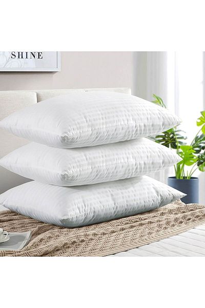 In House 3 Pieces Strip Hotel Pillow Microfiber - 75x50 cm