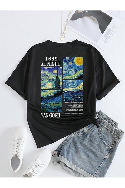 Let's Wear Μπλουζάκι με στάμπα Van Gogh Unisex Premium