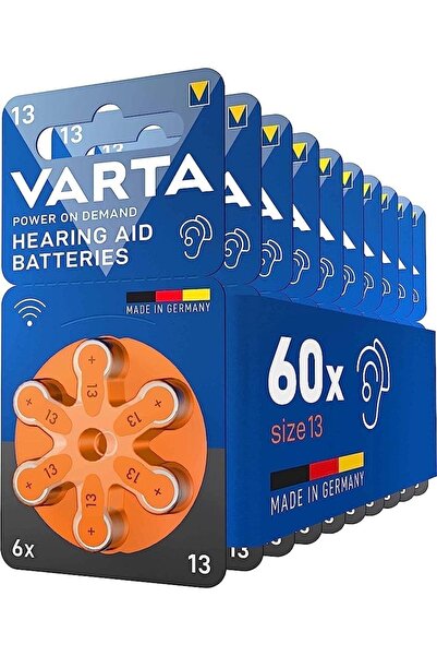 Varta 13 Numara Işitme Cihazı Pili (60 ADET - 10 PAKET)