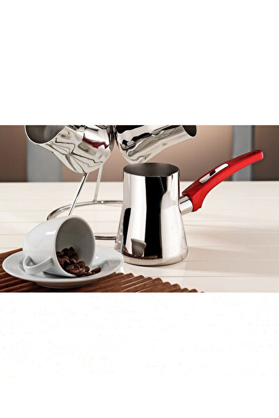 Hascevher Yaprak Çelik Cezve 2 Numara - Kırmızı