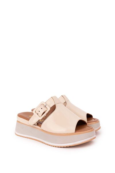 Gondol Colorful Genuine Leather Women's Slippers - Platform Sole mlk.5224