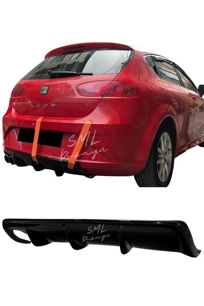 SML Dizayn Seat Leon Mk2 Makyajlı Kasa Difüzör Plastik Leon Mk2.5 Arka-ek-dif...
