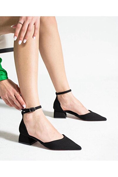 ALNASER MODA حذاء بكعب كلاسيكي من الساتان - نسائي، مقدمة مدببة، كعب منخفض ورب...