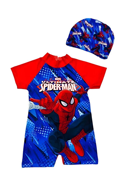 Butik Spiderman Desenli Boneli Erkek Çocuk Mayosu