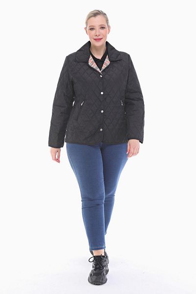 VETRE Large Size Bb Black Seasonal Quilted Coat 1039