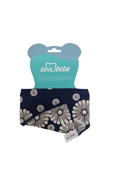 Sevi Bebe وشاح مئزر أزرق منقوش