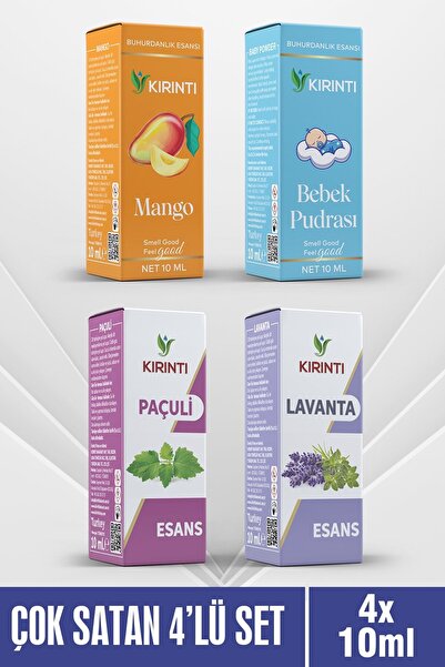 KIRINTI 2000 Mango, Bebek Pudrası, Paçuli, Lavanta Kokulu Buhurdanlık Esansı ...